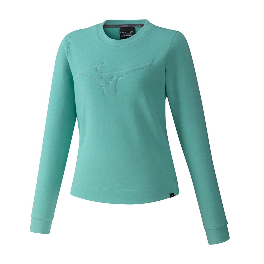 Sudaderas Mizuno RB Crew Mujer Verde España KHCP-09167